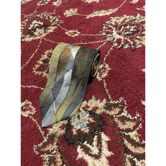 Vitaliano Pancaldi Men's Designer Neck Tie Baroque Geometric 100% Silk Italy - Picture 1 of 8